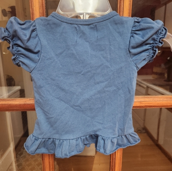 Blue Baby Top with Chicken Appliqué - Picture 3 of 5